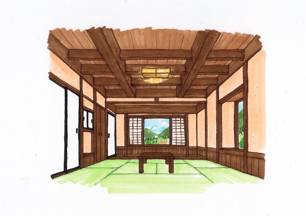 だいこんや客室パース