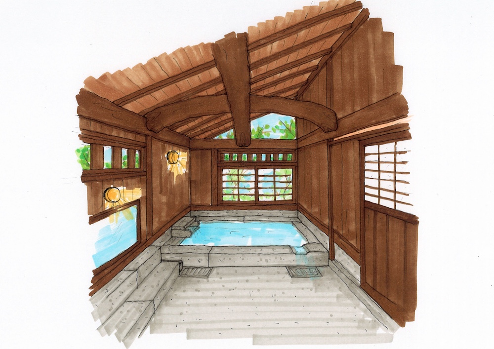 だいこんや浴室パース